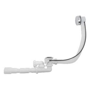 Сифон д/ванны Aquant V432 плоск.регул. 1 1/2"х40 перелив полуавтомат с мет.ручкой 40х40/50