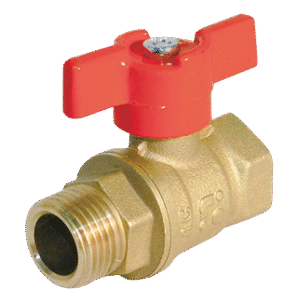 Кран шаровый 1/2" г/ш бабочка латунь (БОЛОГОЕ)