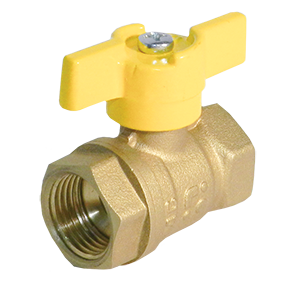 Кран шаровый газовый 1/2" г/г бабочка латунь (БОЛОГОЕ)