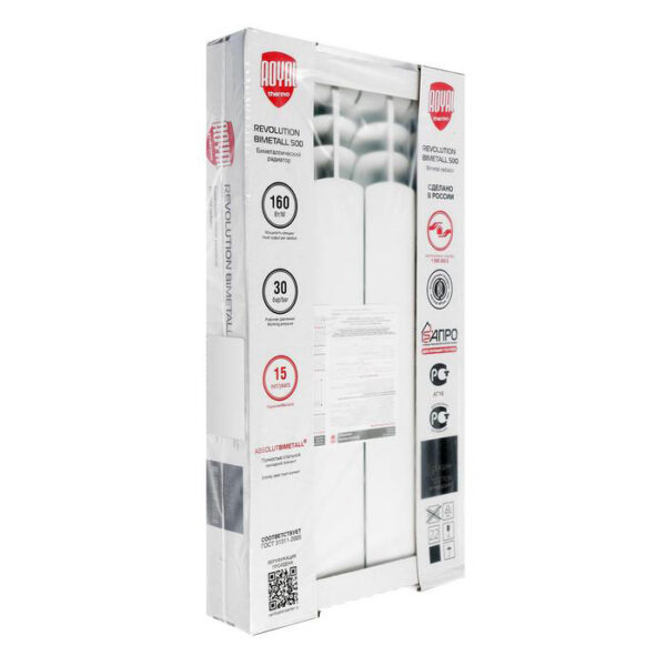 Радиатор биметаллический Royal Thermo Revolution  4 секции — изображение 3