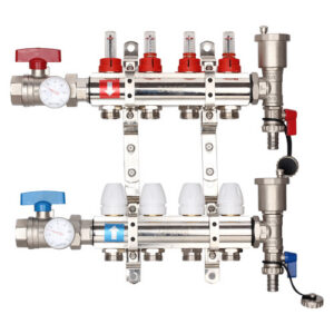 Коллекторная группа c расходомерами на 4 выхода латунь 1"/3/4 GAPPO